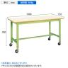 サカエ 軽量作業台 移動式 幅1800×奥行750×高さ900mm KH-69IGB-1