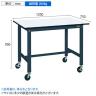サカエ 軽量作業台KHタイプ 移動式 直進安定金具無し 幅1200×奥行750×高さ900mm KH-49PUBD-1