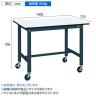 サカエ 軽量作業台KHタイプ 移動式 直進安定金具無し 幅1800×奥行750×高さ900mm KH-69PUBD-1