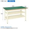 サカエ 軽量立作業台KDタイプ 中板 中棚付き 幅1800×奥行750×高さ900mm KD-69FNT2I-1