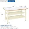 サカエ 軽量立作業台KDタイプ 中板 中棚付き 幅1200×奥行750×高さ900mm KD-49FIVT2-1