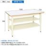 サカエ 軽量立作業台KDタイプ 中板 中棚付き 幅1500×奥行750×高さ900mm KD-59FIVT2-1