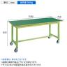サカエ 中量作業台KTタイプ 移動式 幅1500×奥行750×高さ825mm KT-593FENB-1