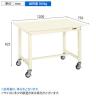 サカエ 中量作業台KTタイプ 移動式 幅1200×奥行750×高さ825mm KT-493SBI-1