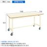 サカエ 中量作業台KTタイプ 移動式 幅1500×奥行750×高さ825mm KT-593BI-1