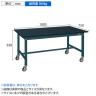 サカエ 中量作業台KTタイプ 移動式 幅1800×奥行750×高さ830mm KT-693CHCBD-1