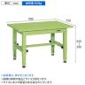 サカエ 中量高さ調整作業台 TKT5タイプ 幅900×奥行750×高さ500～650mm TKT5-097S-1