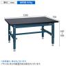 サカエ 中量高さ調整作業台 TKT5タイプ 幅1200×奥行750×高さ500～650mm TKT5-127CHC-1
