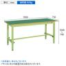 サカエ 中量高さ調整作業台TKTタイプ 幅1800×奥行750×高さ740～1040mm TKT-187FEN-1
