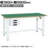 サカエ 電動昇降作業台 重量タイプ 幅1500×奥行900×高さ630～1280mm DKN-159CFEW