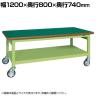 サカエ 重量作業台GWBタイプ 移動式 幅1200×奥行800×高さ740mm GWBF-128