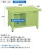 サカエ 超重量作業台Wタイプ キャビネットW-0N付き 幅1200×奥行800×高さ740mm WS-2F0B-1