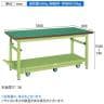 サカエ 重量作業台TKWタイプ ペダル昇降移動式 6輪車 幅1800×奥行800×高さ740～1040mm TKW-188Q6FD-1