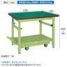 サカエ 重量作業台TKWタイプ ペダル昇降移動式 幅1200×奥行800×高さ740～1040mm TKW-128FD-1