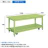 サカエ 中量作業台KTタイプ ペダル昇降移動式 幅1200×奥行750×高さ740mm KT-127S-1