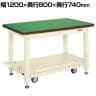 サカエ 重量作業台KWCタイプ ペダル昇降移動式 幅1200×奥行800×高さ740mm KWCF-128I