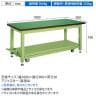 サカエ 重量作業台KWCタイプ ペダル昇降移動式 幅1800×奥行900×高さ740mm KWCF-189-1
