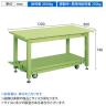 サカエ 重量作業台KWCタイプ ペダル昇降移動式 幅1200×奥行800×高さ740mm KWCS-128-1