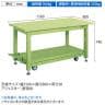 サカエ 重量作業台KWCタイプ ペダル昇降移動式 幅1500×奥行800×高さ740mm KWCS-158-1