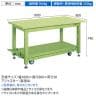 サカエ 重量作業台KWCタイプ ペダル昇降移動式 幅1800×奥行800×高さ740mm KWCS-188-1