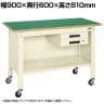 サカエ 一人用作業台CPBタイプ 軽量移動式 キャビネット付き 幅900×奥行600×高さ810mm CPB-096BI