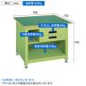サカエ 一人用作業台KTタイプ キャビネット 中棚付き 幅900×奥行750×高さ740mm KT-212FEN-1