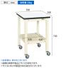 サカエ サポートテーブル キャスター付き 幅500×奥行500×高さ740mm SRH-500RI-6