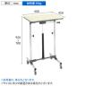 サカエ 軽量セルワーク作業台 移動式 ガスバネ式 幅600×奥行450×高さ700～950mm CLG-6045PM-1