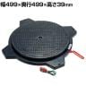 サカエ クルクル回転盤 導電性タイプ ハンドストッパー付き 直径363×奥行499×高さ39mm PS-36DD