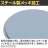 サカエ クルクル回転盤 スチール製メッキ ハンドストッパー付き 幅540×奥行679×高さ14mm KSM-510-3