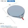 サカエ クルクル回転盤 スチール製メッキ ハンドストッパー付き 幅540×奥行679×高さ14mm KSM-510-4