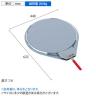 サカエ クルクル回転盤 メッキ バンド式ハンドストッパー付き 幅440×奥行625×高さ14mm KHM-410-4