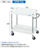 サカエ CSパールワゴン 軽量タイプ 直進安定金具付き 幅750×奥行500×高さ600mm CSP-7562LYNUW-1