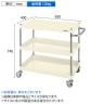サカエ CSパールワゴン 軽量タイプ 直進安定金具付き 幅600×奥行400×高さ740mm CSP-6073LYNUI-1
