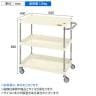 サカエ CSパールワゴン 軽量タイプ 直進安定金具付き 幅600×奥行400×高さ880mm CSP-6083LYNUI-1