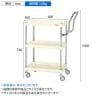 サカエ CSパールワゴン 軽量 ハイタイプ取手 幅600×奥行400×高さ740mm CSP-6073LHTNUI-1