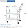サカエ CSパールワゴン 軽量 ハイタイプ取手 幅600×奥行400×高さ740mm CSP-6073LHTNUW-1
