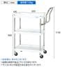 サカエ CSパールワゴン 軽量 ハイタイプ取手 幅600×奥行400×高さ880mm CSP-6083LHTW-1