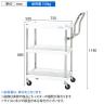 サカエ CSパールワゴン 軽量 ハイタイプ取手 幅750×奥行500×高さ880mm CSP-7583LHTNUW-1