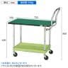 サカエ CSパールワゴン 軽量 天板付き ハイタイプ取手 幅750×奥行500×高さ620mm CSP-7561LTEHT-1