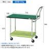 サカエ CSパールワゴン 軽量 天板付き ハイタイプ取手 幅750×奥行500×高さ620mm CSP-7561LTEHTNU-1