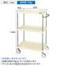 サカエ CSパールワゴン 中量タイプ 直進安定金具付き 幅600×奥行400×高さ1200mm CSP-60123YNUI-1