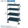 サカエ CSパールワゴン 中量タイプ 直進安定金具付き 幅600×奥行400×高さ1200mm CSP-60124YSED-1