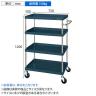 サカエ CSパールワゴン 中量タイプ 直進安定金具付き 幅750×奥行500×高さ1200mm CSP-75124YSED-1