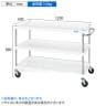 サカエ CSパールワゴン 中量タイプ 幅1200×奥行600×高さ880mm CSP-1283SEW-1