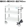 サカエ CSパールワゴン 中量タイプ フットブレーキ付き 幅600×奥行400×高さ740mm CSP-6073BRNUW