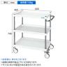 サカエ CSパールワゴン 中量タイプ フロアストッパー付き 幅600×奥行400×高さ740mm CSP-6073FSNUW-1