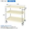 サカエ CSパールワゴン 中量タイプ フロアストッパー付き 幅1200×奥行600×高さ880mm CSP-1283FSNUI-1