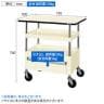 サカエ CSパールワゴン 中量タイプ 引出し 天板付き 幅750×奥行500×高さ760mm CSP-7572CTPI-1