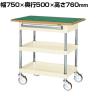 サカエ CSパールワゴン 中量タイプ 引出し 天板付き 幅750×奥行500×高さ760mm CSP-7572ATFNUI